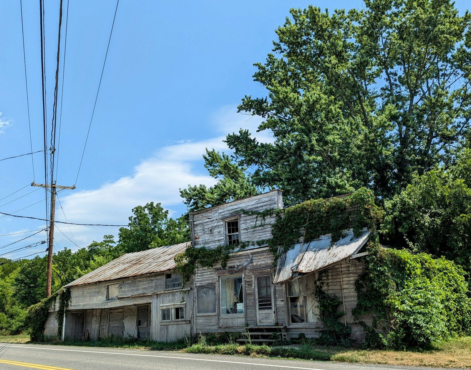 Distressed teardown-candidate house exterior